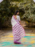 Vasthrlay Womens Printed Unstitched Off White Saree