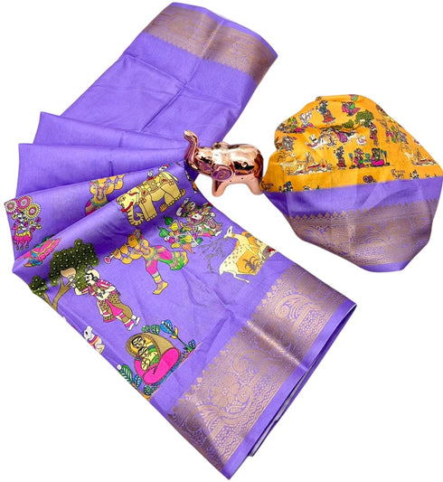 Vasthrlay Kalamkari Printed Saree
