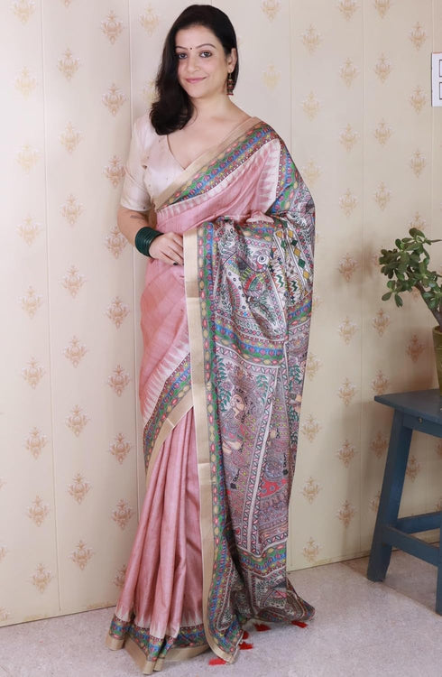 Vasthrlay Printed Unstitched Lavender Ethnic Wear