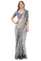 Vasthrlay Grey2 Polyester Saree With Unstitched Blouse Piece