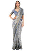 Vasthrlay Grey2 Polyester Saree With Unstitched Blouse Piece
