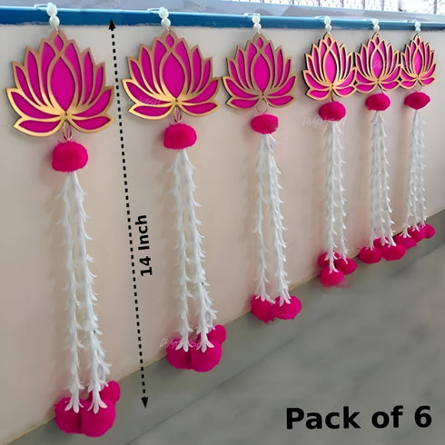 Lotus Hanging Set | Floral Wall Hangings for Temple & Pooja Decoration