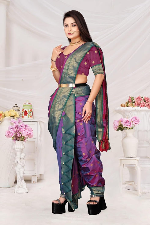 Vasthrlay Paithani Maharashtrian Contrast Traditional