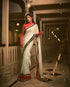 Vasthrlay Cream Unstitched Saree
