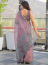 Vasthrlay Womens Printed Unstitched Light Green Saree