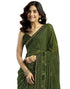 Vasthrlay Georgette Printed Unstitched Maroon Saree