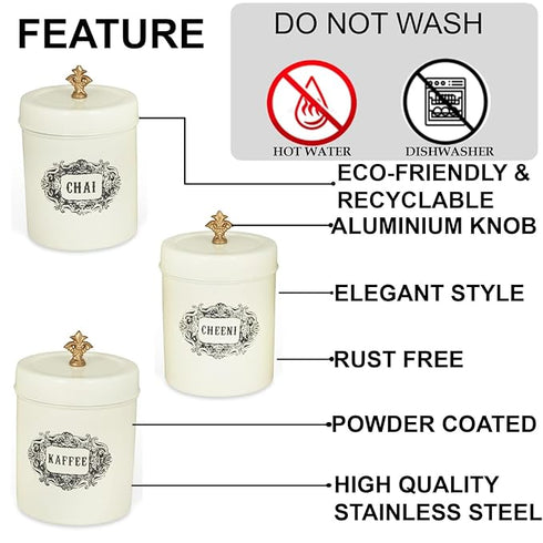 Elan Chai Cheeni Kaffee Canister Set