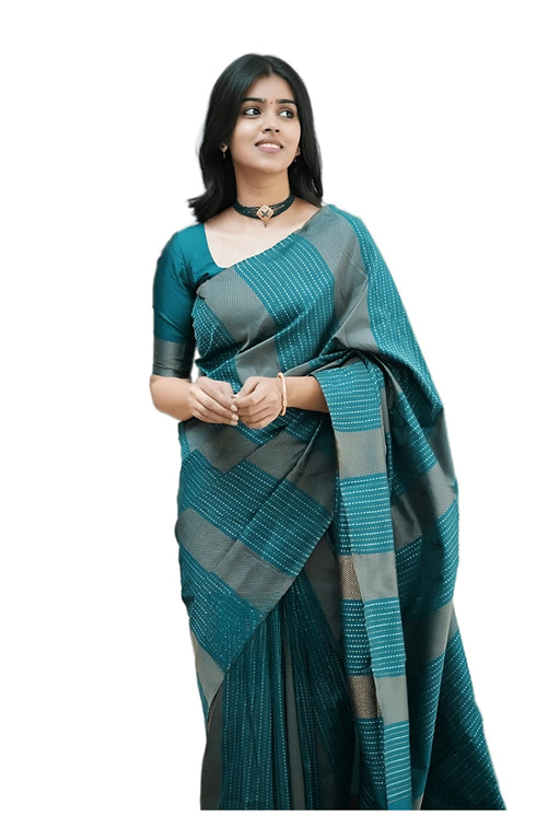 Vasthrlay Kanjivaram Unstitched Saree