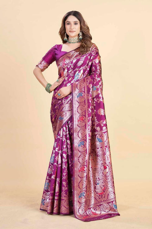 Vsathrlay Kanjivaram Banarasi Festival Wedding Ethnic Wear
