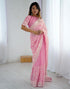 Vasthrlay Georgette Embroidery Unstitched Maroon Saree