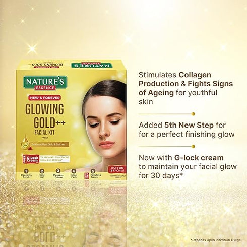 Nature's Essence Glowing Gold++ Facial Kit for Women