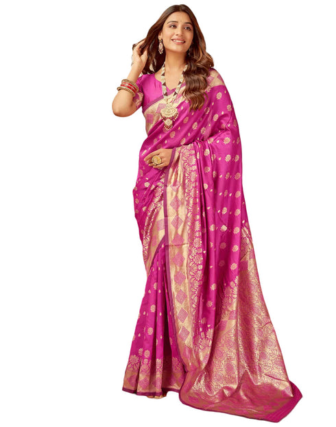 Vasthrlay Gold Banarasi Saree
