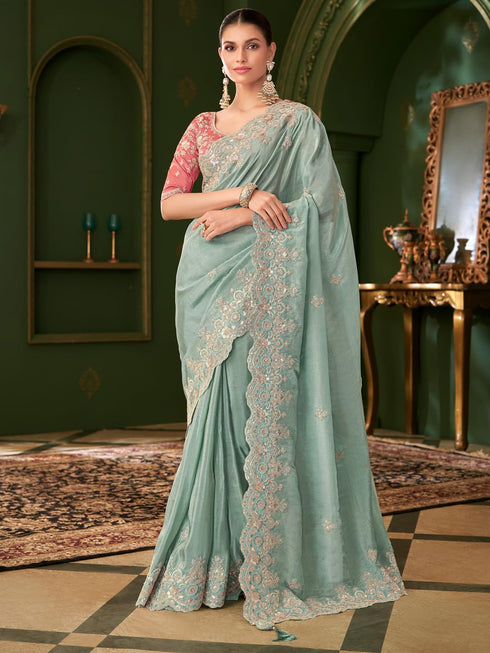 Vasthrlay Embroidery Unstitched Designer Tfh Ethnic Wear
