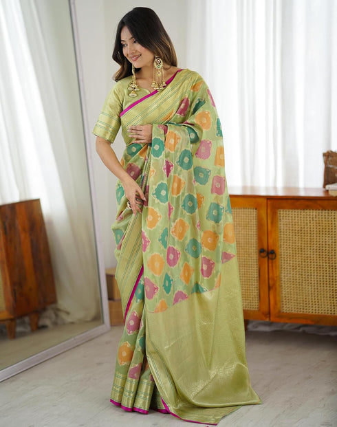 Vasthrlay Banarasi Kanjivaram Unstitched Black Saree