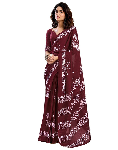 Vasthrlay Womens Printed Unstitched Dark Green Saree