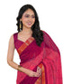 Vasthrlay Georgette Bandhani Unstitched Pink Saree