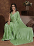Vasthrlay Chiffon Scalloped Brown Saree