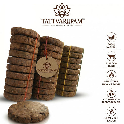 Tattvarupam Cow Dung Havan Kanda 30 Pcs