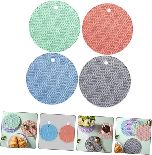 Afrodite 4 Pcs Silicone Trivet Mats| Food Grade Silicone