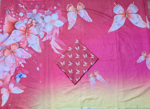 Vasthrlay Premium Gradient Butterfly Unstitched
