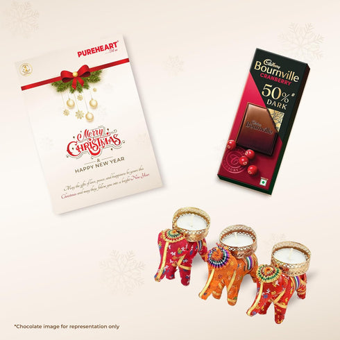 PUREHEART Christmas & New Year Celebration Gift Hamper | Premium Gift Box with Trail Mix and Salt & Sweet Nutmix