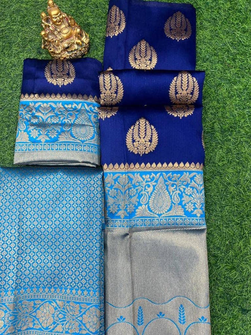 Vasthrlay Traditional Unstitched Kanjivaram Kanchipuram
