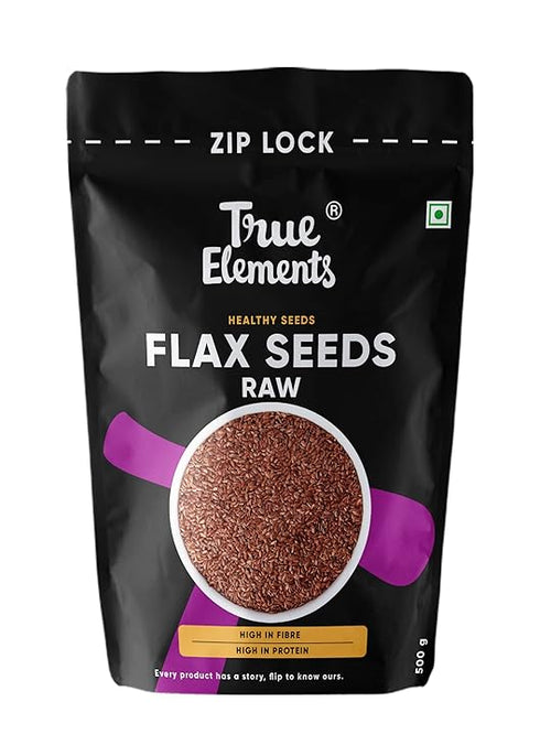 True Elements Flax Raw Seeds packet Seeds