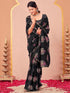 Vasthrlay Vichitra Printed Unstitched Maroon Saree