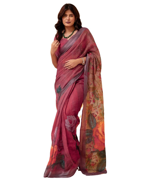 Vasthrlay Womens Printed Minute Green Saree