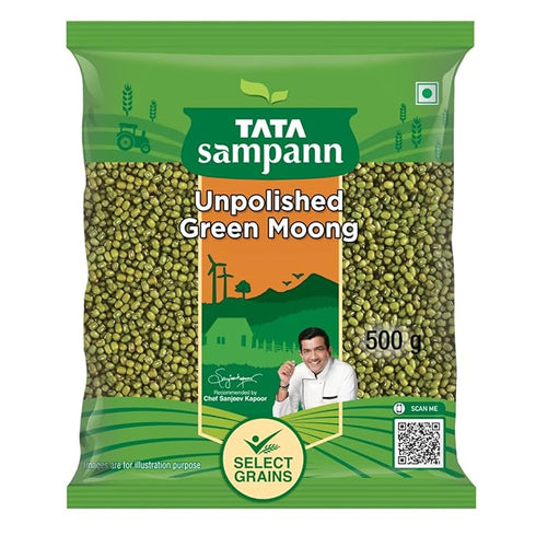 Tata Sampann Unpolished Green Moong Dal (Whole)