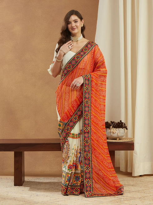 Vasthrlay Designer Embroidered Georgette Saree
