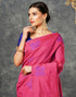 Vasthrlay Banarasi Jacquard Unstitched Teal Saree