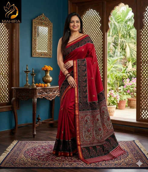Vasthrlay Printed Traditional Lightweight Breathable