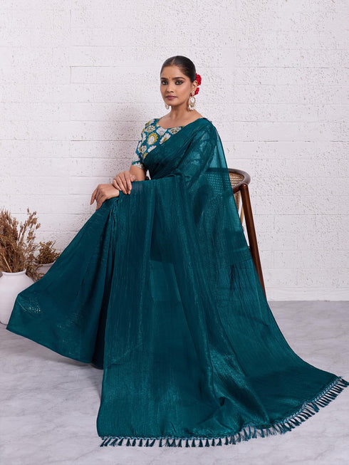 Vasthrlay Unstitched Tassels Latkans Sum Ethnic Wear