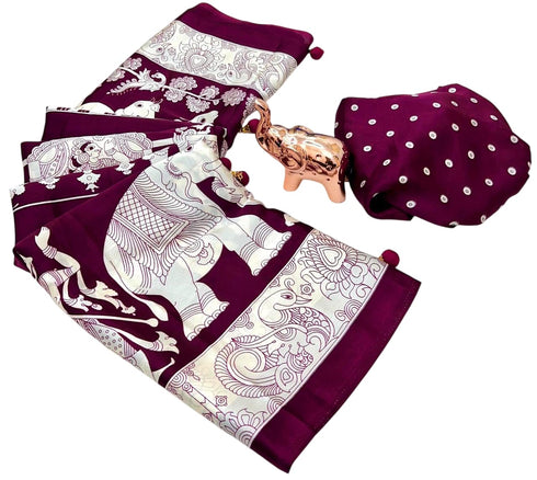 Vasthrlay Modal Kalamkari Designer Beautiful Blouse