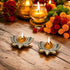 The Advitya Lotus Shaped Brass Diya for Pooja|Festive Decor Diwali Gift