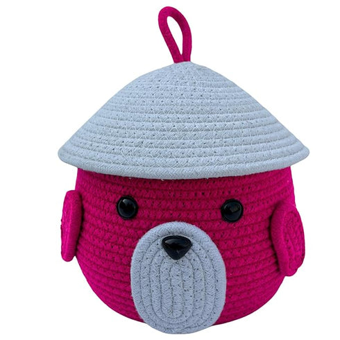 Multi-Purpose Cute Jute Basket with Lid Storage Baskets