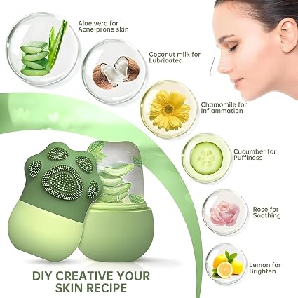 SkinSide Ice Roller for Face with Scrubber | Ice Roller for Face
