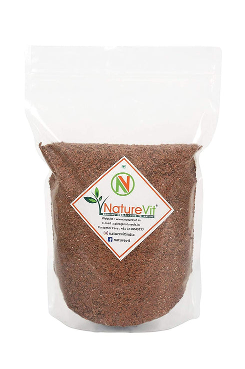 NatureVit Roasted Flax Seeds | Heart-Healthy| High-Fiber Superfood