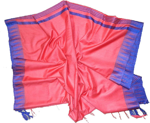 Vasthrlay Handloom Bhagalpuri Blouse Gajri Pink