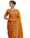 Vasthrlay Embroidery Scalloped Unstitched Maroon Saree