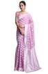 Vasthrlay Lavender Jacquard Floral Saree