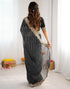 Vasthrlay Sequins Embroidery Pink Saree