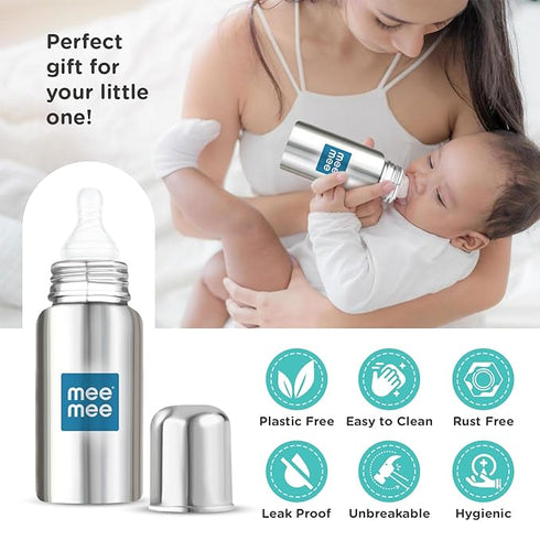 Mee Mee Baby Steel Feeding Bottle
