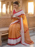 Vasthrlay Printed White Saree