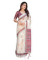 Vasthrlay Handwoven Printed Tasselled Saree