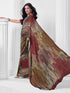 Vasthrlay Abstract Printed Unstitched Multicolor Saree