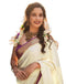 Vasthrlay Kanjivaram Jacquard Unstitched White Saree