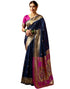 Vasthrlay Paithani Banarasi Unstitched Green Saree