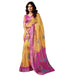 Vasthrlay Printed Pleated Unstitched White Saree